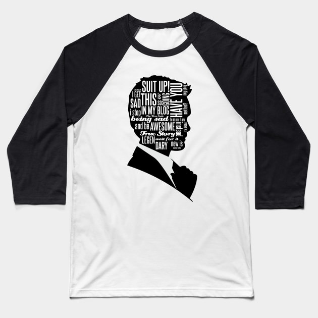 Barney Stinson Quotes Baseball T-Shirt by Meta Cortex